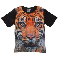 Zwart t shirt met tijger voor kinderen