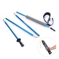 Naturehike Folding Walking Stick 4 Sections Trekking Pole Alpenstock Aluminum Camping Hiking