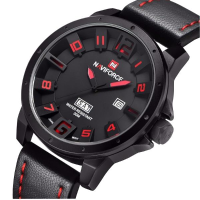 Naviforce 9061 Fashion Military Quartz Men Watch Leather Strap Sport Wrist Watch