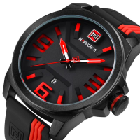 Naviforce Nf9098 Casual Man Quartz Watch 3d Dial Silcone Strap Sport Watch