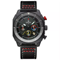 NAVIFORCE Sporthorloge Multifunctioneel Waterdicht Quartz Horloges Mode Lederen Luxe Luminous Vierkante Armbandhorloge