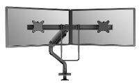 Neomounts DS75S 950BL2 Monitor tafelbeugel Aantal monteerbare displays: 2 Display(s) 43,2 cm (17)   68,6 cm (27) Zwart Kantelbaar, Roteerbaar, Zwenkbaar, In