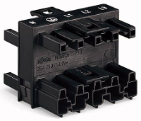 WAGO Net splitter Netstekker   Netbus, Netbus, Netbus Totaal aantal polen: 5 Zwart 25 stuks