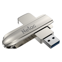 Netac U389 USB3.2 Flash Drive 128G 256G Thumb Drive Zinklegering Solid State U Disk 360 ° Draaibaar 150 MB/s Pendrive
