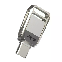 Netac US31 Type C & USB3.2 Flash Drive 128G/64G/32G Zinklegering Mini Portable Geheugen U Schijf voor PC Telefoon Projec