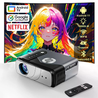 [Netfilx & Google TV Gecertificeerd] CAIWEI A8K 4K UHD projector Googles Android TV14.0 10000 Lumen 2G RAM 32G ROM Autom