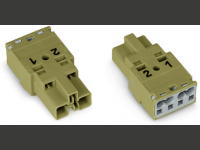 Netstekker WINSTA MIDI Serie (connectoren) WINSTA MIDI Stekker, recht Totaal aantal polen: 2 25 A Wit WAGO 100 stuks