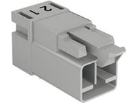 Netstekker WINSTA MINI Serie (connectoren) WINSTA MINI Stekker, inbouw horizontaal Totaal aantal polen: 2 16 A Grijs WAGO 100 stuks