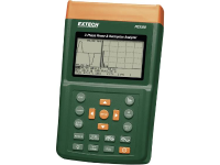Netwerkanalyser 1 Fasig, 3 Fasig Incl. Stroomtang, Met Logger Extech Pq3350