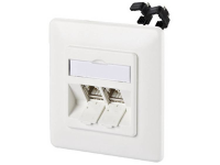 Metz Connect 130B11D21002 E Netwerkdoos Inbouw Inzet met centraalstuk en frame 2 poorten Zuiver wit