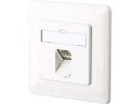 Metz Connect 130C371002 I Netwerkdoos Inbouw Inzet met centraalstuk en frame CAT 6A 1 poort Zuiver wit