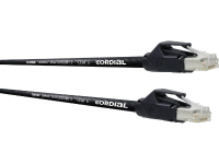 Cordial CSE 1 HH 5 RJ45 Netwerk Aansluitkabel CAT 5 S/UTP 1 m Zwart PUR mantel, Afscherming gevlochten, Folie afscherming, Pair afscherming