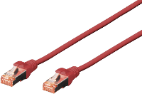 Digitus DK 1644 020/R RJ45 Netwerkkabel, patchkabel CAT 6 S/FTP 2.00 M Rood Halogeenvrij, Verdraaide paren, Snagless, Vlambestendig 1 stuk(s)