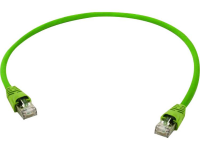 Telegärtner 100008663 RJ45 Netwerkkabel, patchkabel CAT 6A S/FTP 5.0 M Groen Met anti kniktule 1 stuk(s)