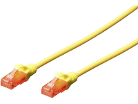 Digitus DK 1617 020/Y RJ45 Netwerkkabel, patchkabel CAT 6 U/UTP 2.00 M Geel Vlambestendig, Halogeenvrij, Rond, Verdraaide paren, Onafgeschermd 1 stuk(s)