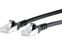 Netwerkkabel Rj45 Cat 6a S/ftp 0.5 M Zwart Metz Connect