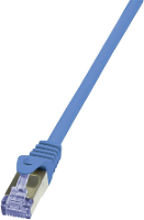 LogiLink CQ5046S RJ45 Netwerk Aansluitkabel CAT 6A S/FTP 1.5 M Blauw Vlambestendig, Halogeenvrij, Snagless