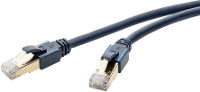 Clicktronic 79958 RJ45 Netwerk Aansluitkabel CAT 6A S/FTP 1.5 M Donkerblauw Snagless, Vlambestendig