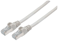 Intellinet 740678 RJ45 Netwerkkabel, patchkabel CAT 6A S/FTP 1.00 M Grijs Folie afscherming, Afscherming gevlochten, Afgeschermd, Halogeenvrij 1 stuk(s)