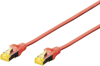 Digitus DK 1644 A 010/R RJ45 Netwerkkabel, patchkabel CAT 6A S/FTP 1.00 M Rood Halogeenvrij, Verdraaide paren, Snagless, Vlambestendig 1 stuk(s)