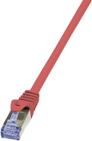 Logilink Rj45 Netwerk Aansluitkabel Cat 6a S/ftp 1 M Rood Vlambestendig, Halogeenvrij, Snagless