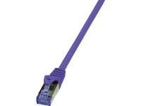 LogiLink CQ303VS RJ45 Netwerkkabel, patchkabel CAT 6A S/FTP 1.00 M Violet Vlambestendig, Halogeenvrij, Snagless 1 stuk(s)