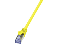 LogiLink CQ5097S RJ45 Netwerk Aansluitkabel CAT 6A S/FTP 10 m Geel Vlambestendig, Halogeenvrij, Snagless