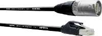 Cordial CSE 10 NH 7 RJ45 Netwerk Aansluitkabel CAT 6A S/FTP 10 m Zwart PUR mantel, Afscherming gevlochten, Pair afscherming, Folie afscherming