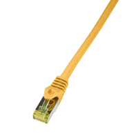 LogiLink CQ5067S RJ45 Netwerk Aansluitkabel CAT 6A S/FTP 3 m Geel Vlambestendig, Halogeenvrij, Snagless