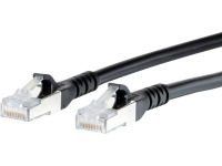 Metz Connect 1308453000 E RJ45 Netwerkkabel, patchkabel CAT 6A S/FTP 3.00 M Zwart Snagless 1 stuk(s)