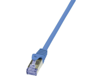 LogiLink CQ5086S RJ45 Netwerk Aansluitkabel CAT 6A S/FTP 7.5 M Blauw Vlambestendig, Halogeenvrij, Snagless
