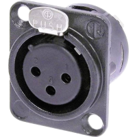 Neutrik NC3FD L BAG 1 XLR connector Flensbus, contacten recht Aantal polen: 3 Zwart 1 stuk(s)