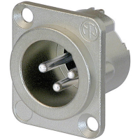 Neutrik NC3MD LX XLR connector Flensstekker, contacten recht Aantal polen: 3 Zilver 1 stuk(s)