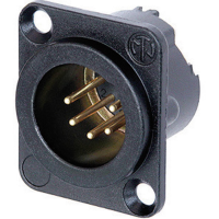 Neutrik NC5MD LX B XLR connector Flensstekker, contacten recht Aantal polen: 5 Zwart 1 stuk(s)
