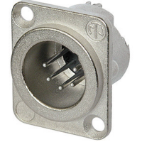 Neutrik NC5MD LX XLR connector Flensstekker, contacten recht Aantal polen: 5 Zilver 1 stuk(s)