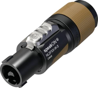 Neutrik NL2FXX W S Luidsprekerconnector Stekker, recht Aantal polen: 2 Zwart bruin 1 stuk(s)