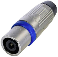 Neutrik NLT4MXX Stekker Zilver, Blauw 1 stuk(s)