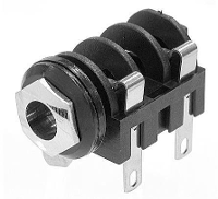 Neutrik NMJ2HC S Jackplug 6,35 mm Bus, inbouw horizontaal Aantal polen: 2 Mono 1 stuk(s)