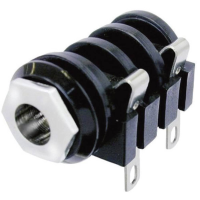 Neutrik NMJ4HC S Jackplug 6,35 mm Bus, inbouw horizontaal Aantal polen: 2 Mono Zwart 1 stuk(s)