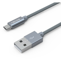 Micro USB Kabel Nyl. Geflochten 1m