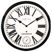 NeXtime wandklok Amsterdam   zwart    Leen Bakker