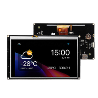 Nextion® Enhanced NX8048K070 7 Inch Full color RTP LCD Resistive Touch Display HMI Built in RTC TTL URAT Serial Module