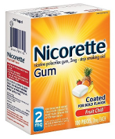 Nicorette Suikervrij Freshfruit 2mg Kauwgom