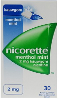 Nicorette Suikervrij Kauwgom 2 mg Menthol Mint