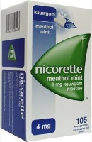 Nicorette Suikervrij Kauwgom Menthol Mint 4mg