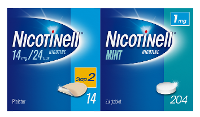 Nicotinell Combineer Pleister 14 mg (14st) en Zuigtablet Mint 1 mg (204st)  