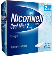 Nicotinell Kauwgum Cool Mint 2 mg   voor stoppen met roken