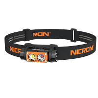 NICRON H15T 500LM Hoge Helderheid Hoofdlamp Spot/Vloed Dubbele Schakel LED Zaklamp LED Licht Draagbare Waterdichte Dubbe