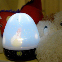 Niermann 80056 LED nachtlamp met projector en klok Ovaal Le Petit Prince LED Wit, Blauw