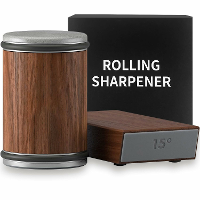 Nieuw mes slijper Rolling Knife Sharpener Kit Roller Edge Countertop Rolling Knife Sharpener Tool Twee slijphoeken van 1